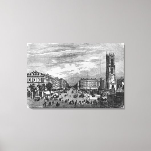 パリ、ブーレバードデセバストポル キャンバスプリント (正面)