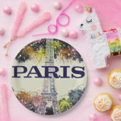 パリ：ポスター紙プレート ペーパープレート (パーティー)