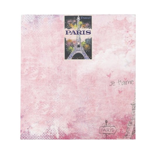 パリ：ポスター ノートパッド (正面)