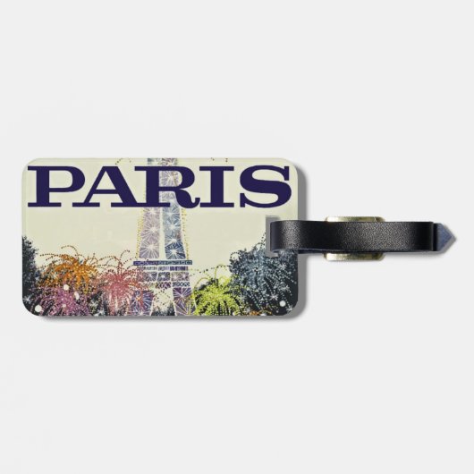 パリ：ポスター ラゲッジタグ (裏面横)