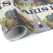 パリ：ポスター ラッピングペーパー (ロールコーナー)