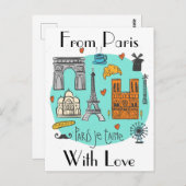 パリ ポストカード (正面/裏面)
