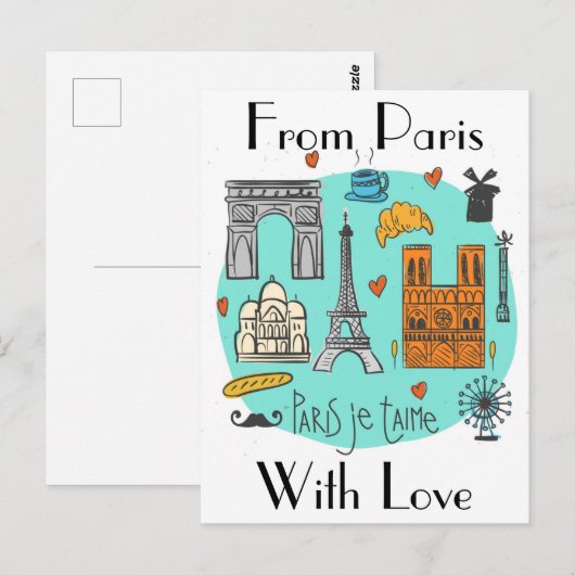 パリ ポストカード (正面/裏面)
