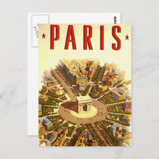 パリ ポストカード (正面/裏面)
