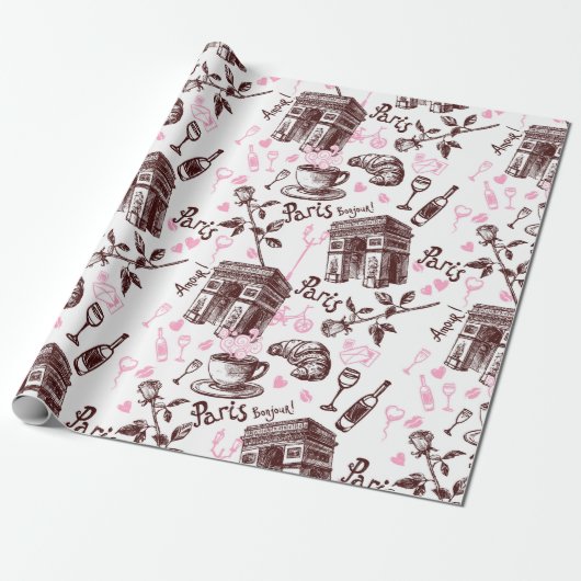 パリ ラッピングペーパー (アンロールド)
