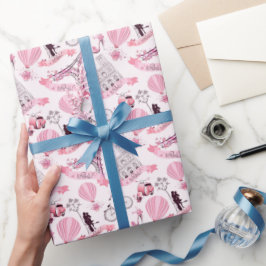 パリ ラッピングペーパー