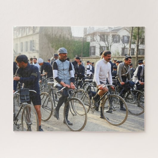 パリ・ルーベ自転車レース 1907年 カラー・レダックス ジグソーパズル (横)