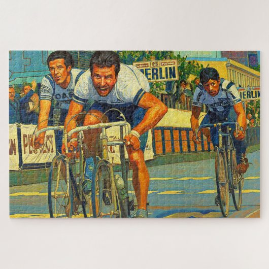 パリ~ルーベ3者スプリント 1981年 絵画 ジグソーパズル (横)