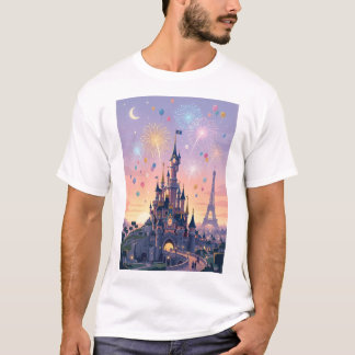 パリ - ロマンティックな光の街と夢見る Tシャツ