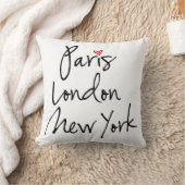 パリ、ロンドン、ニューヨーク クッション (ブランケット)