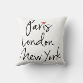 パリ、ロンドン、ニューヨーク クッション (裏面)