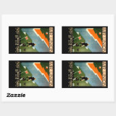 パリ – ロンドン – パリバイエア 長方形シール (シート)