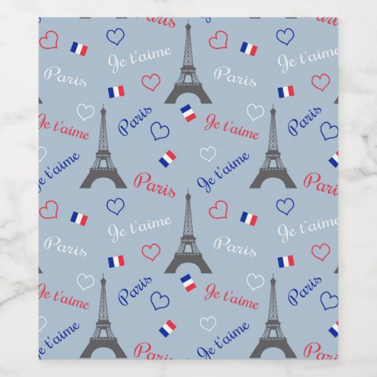 パリ ワインラベル (シングルラベル)