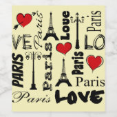 パリ ワインラベル (シングルラベル)