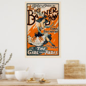 パリ・ヴィンテージのポスターの女の子 ポスター (キッチン)