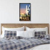 パリ・ヴィンテージ旅行ポスター復元 キャンバスプリント (インサイチュ (寝室))