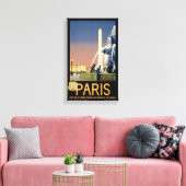パリ・ヴィンテージ旅行ポスター復元 キャンバスプリント (インサイチュ (リビング))