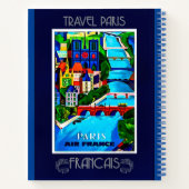 パリ，ヴィンテージ旅行ポスター，カラフル ノートブック (裏面)