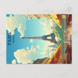 パリ ヴィンテージ トラベル ポスター ポストカード