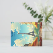 パリ ヴィンテージ トラベル ポスター ポストカード (スタンド正面)