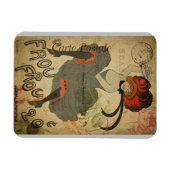 パリ ヴィンテージ フランス人 カンカン ダンサー マグネット (横)