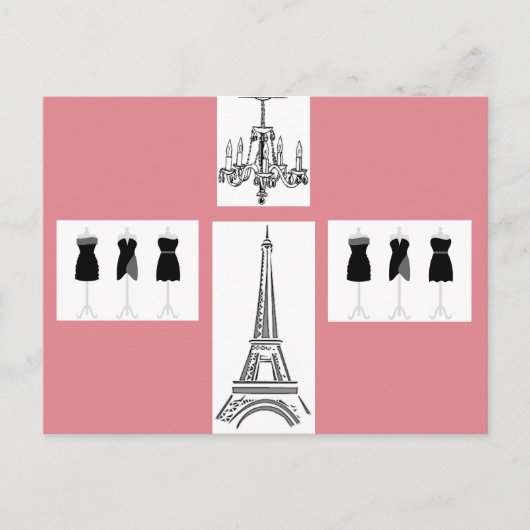 パリ 光の街 エッフェル塔 フランス ポストカード (正面)