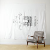 パリ、凱旋門、ウェルカムサイン　彼女は「オイ」と言った タペストリー (インサイチュ(横))