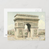 パリ、凱旋門 ポストカード (正面/裏面)