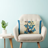 パリ、孔雀および蝶 ランバークッション (椅子)