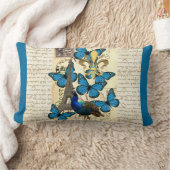 パリ、孔雀および蝶 ランバークッション (ブランケット)