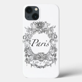 パリ：愛の街イラストレーションiPhone 6ケース iPhone 13ケース