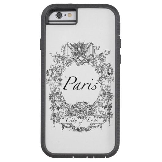 パリ：愛の街イラストレーションiPhone 6ケース Case-Mate iPhoneケース (裏面)