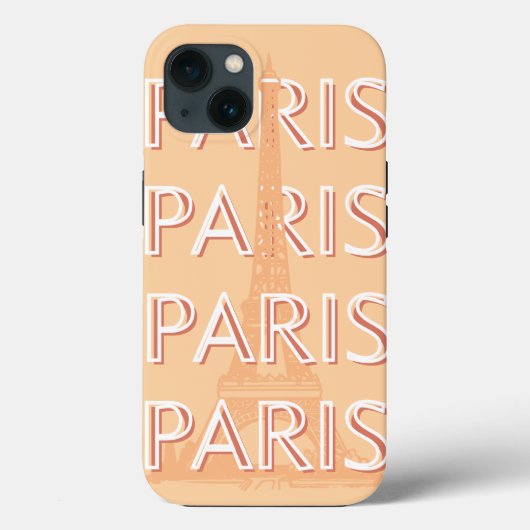 パリ、旅行アート、パステルトラベルアート Case-Mate iPhoneケース (裏面)
