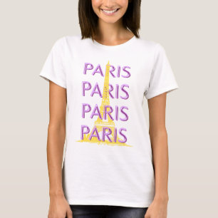 パリ、旅行アート、ミニマリスト、パステルトラベルアート Tシャツ