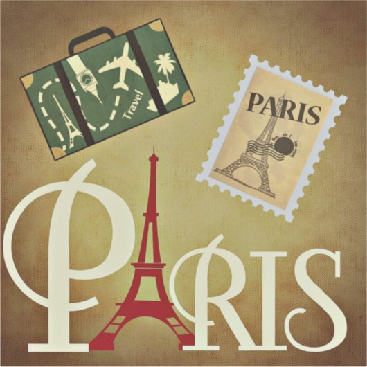 パリ、旅行 シール (正面)