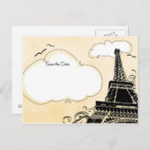 パリ 案内ポストカード (正面/裏面)