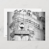 パリ、白黒ヴィンテージビューポストカード ポストカード (正面/裏面)