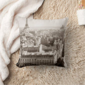 パリ: 空中写真1900年 クッション (ブランケット)
