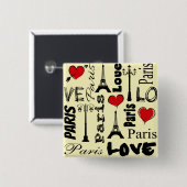 パリ 缶バッジ (正面&裏面)