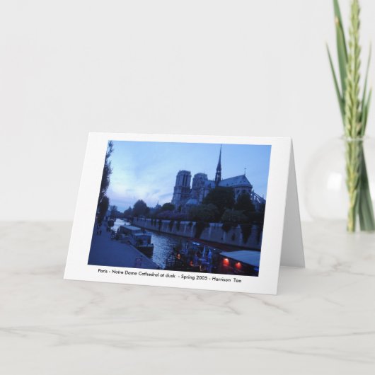 パリ-薄暗がりのNotre Dame カード (正面)