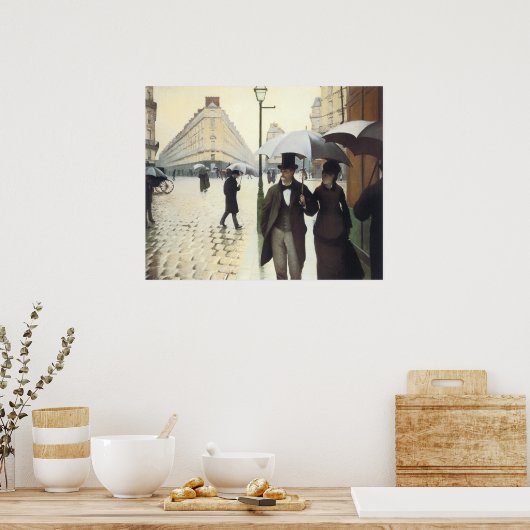 パリ、雨の日 ポスター (キッチン)