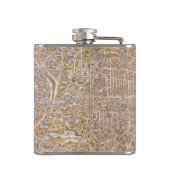 パリ(1550年)のヴィンテージの地図 フラスク (裏面)