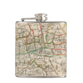 パリ(1678年)のヴィンテージの地図 フラスク (正面)