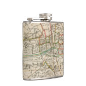 パリ(1678年)のヴィンテージの地図 フラスク (右)