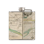 パリ(1678年)のヴィンテージの地図 フラスク (裏面)