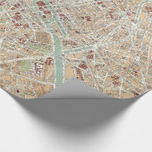 パリ(1892年)のヴィンテージの地図 ラッピングペーパー (角)