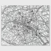 パリ(1911年)のヴィンテージの地図 ラッピングペーパー (フラット)