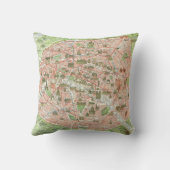 パリ(1920年)のヴィンテージの地図 クッション (裏面)