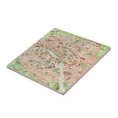 パリ(1920年)のヴィンテージの地図 タイル (側面)