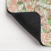 パリ(1920年)のヴィンテージの地図 マウスパッド (コーナー)